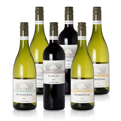 Feinste-Weine La Grande Olivette - Red Wine and White Wine Languedoc - Roussillon Tasting Package (6 * 0.75l)