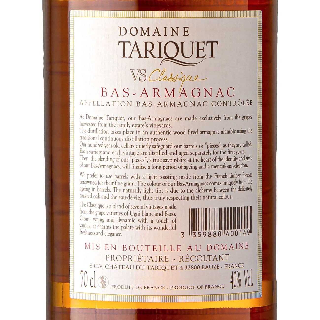 Classique VS - Domaine Tariquet - Bas-Armagnac, Frankreich