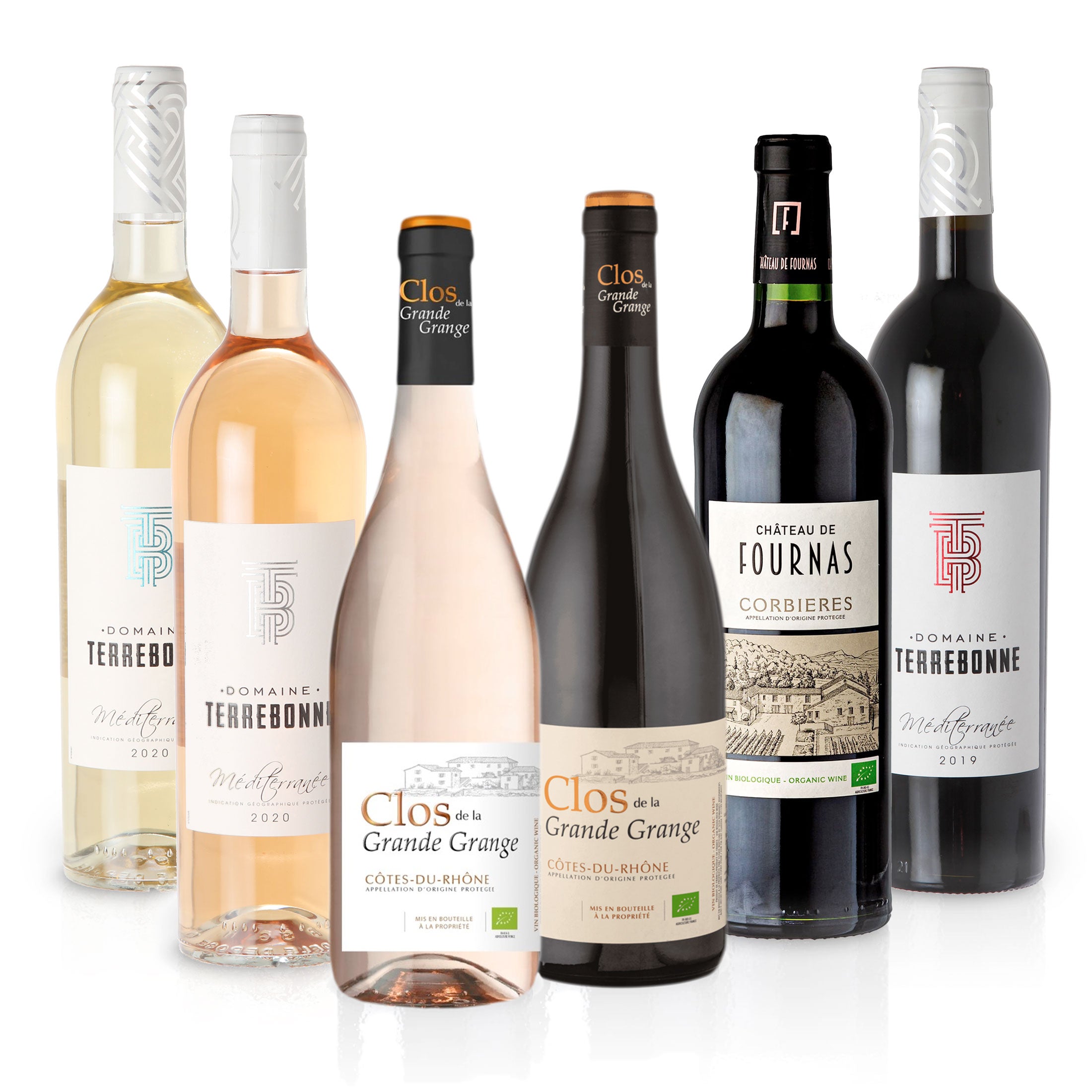 Weinpaket 'Süd-Frankreich' (6 x 0,75 l) - Probierpaket mit trockenen Weißwein, Roséwein und Rotwein von französischen Winzern
