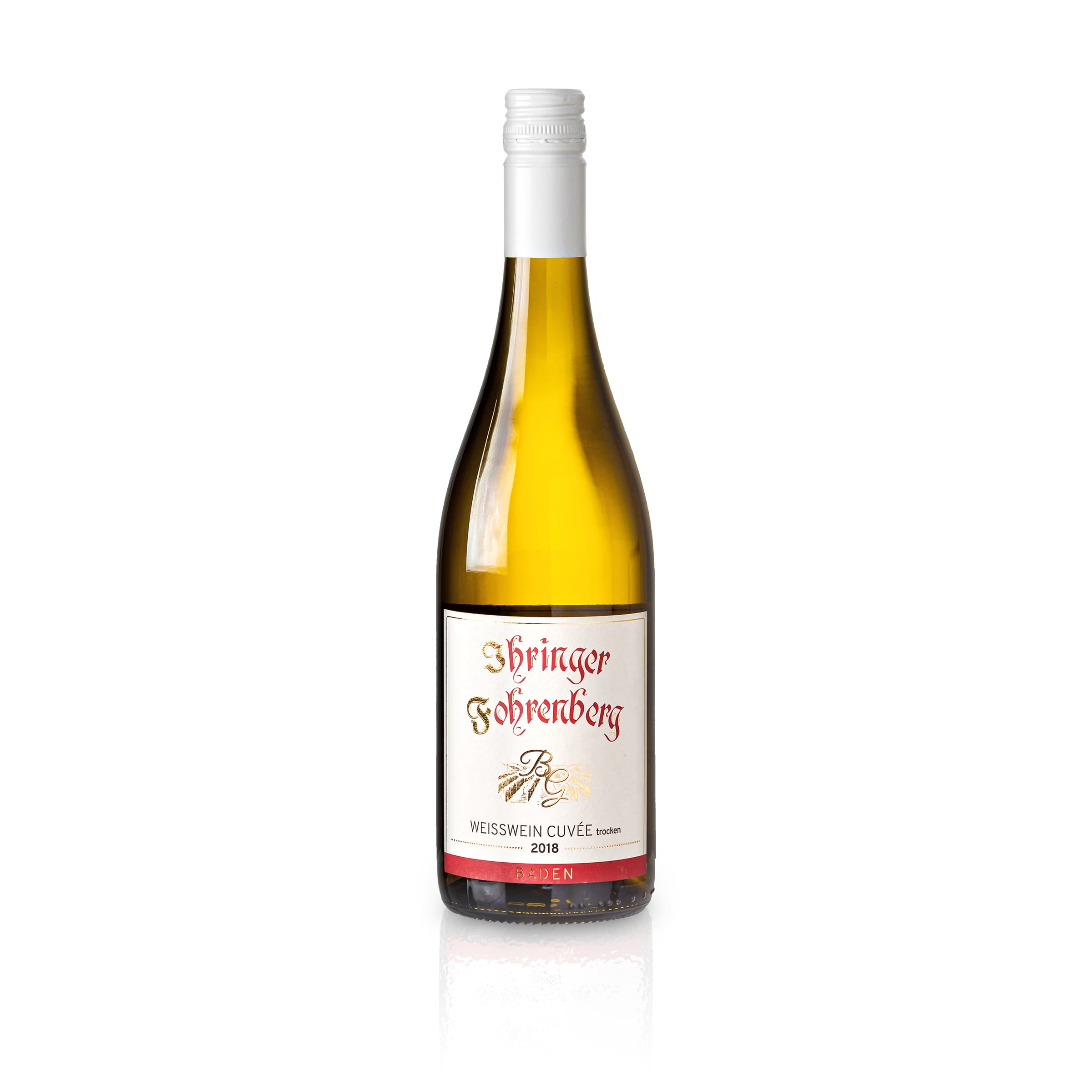Weißwein trocken 2018 | Fruchtig-Frischer Mix aus Grauburgunder Weißburgunder Chardonnay | WBK Glatt - Ihringen am Kaiserstuhl/Baden, Deutschland