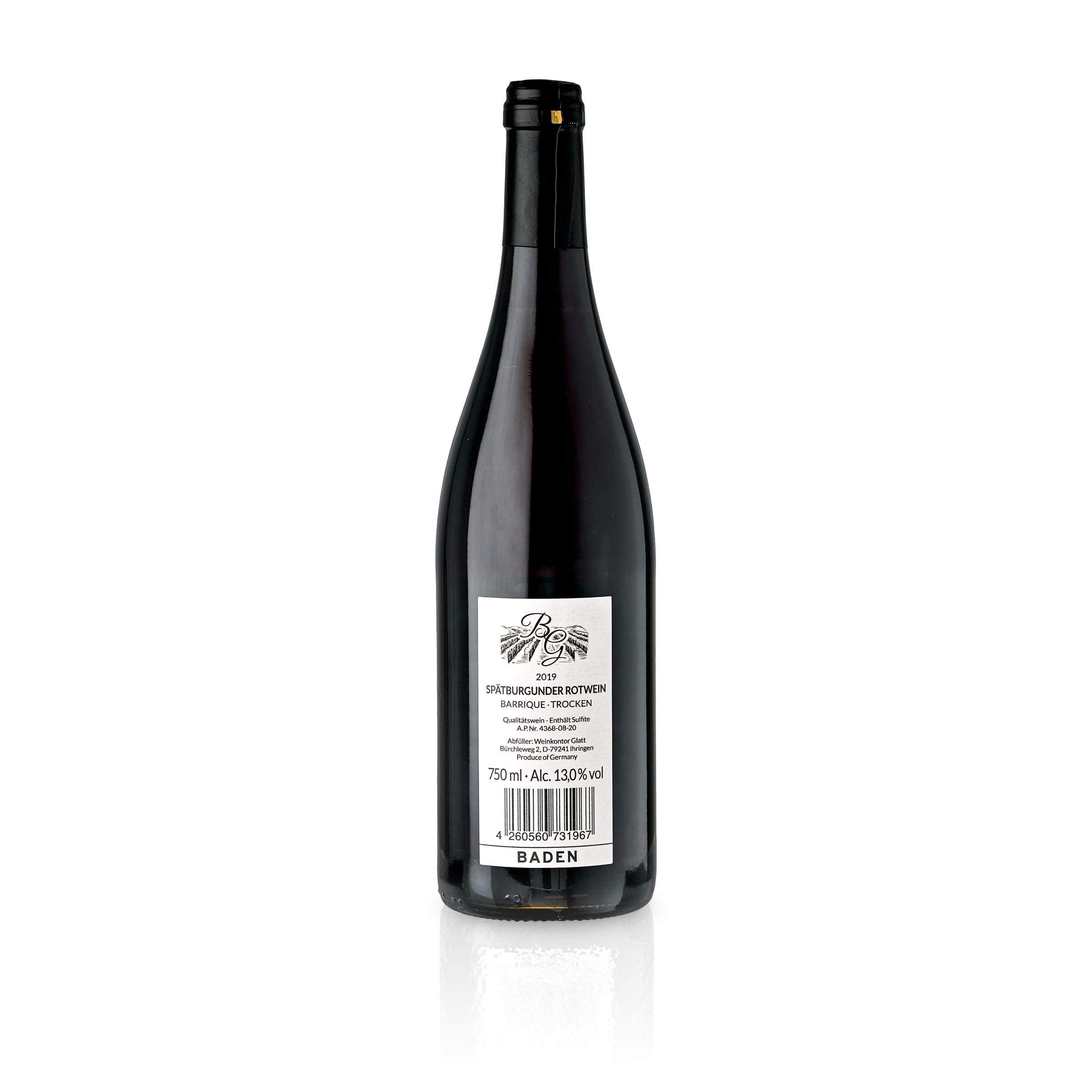 2019 Pinot Noir Barrique Dry Red Wine GLATT