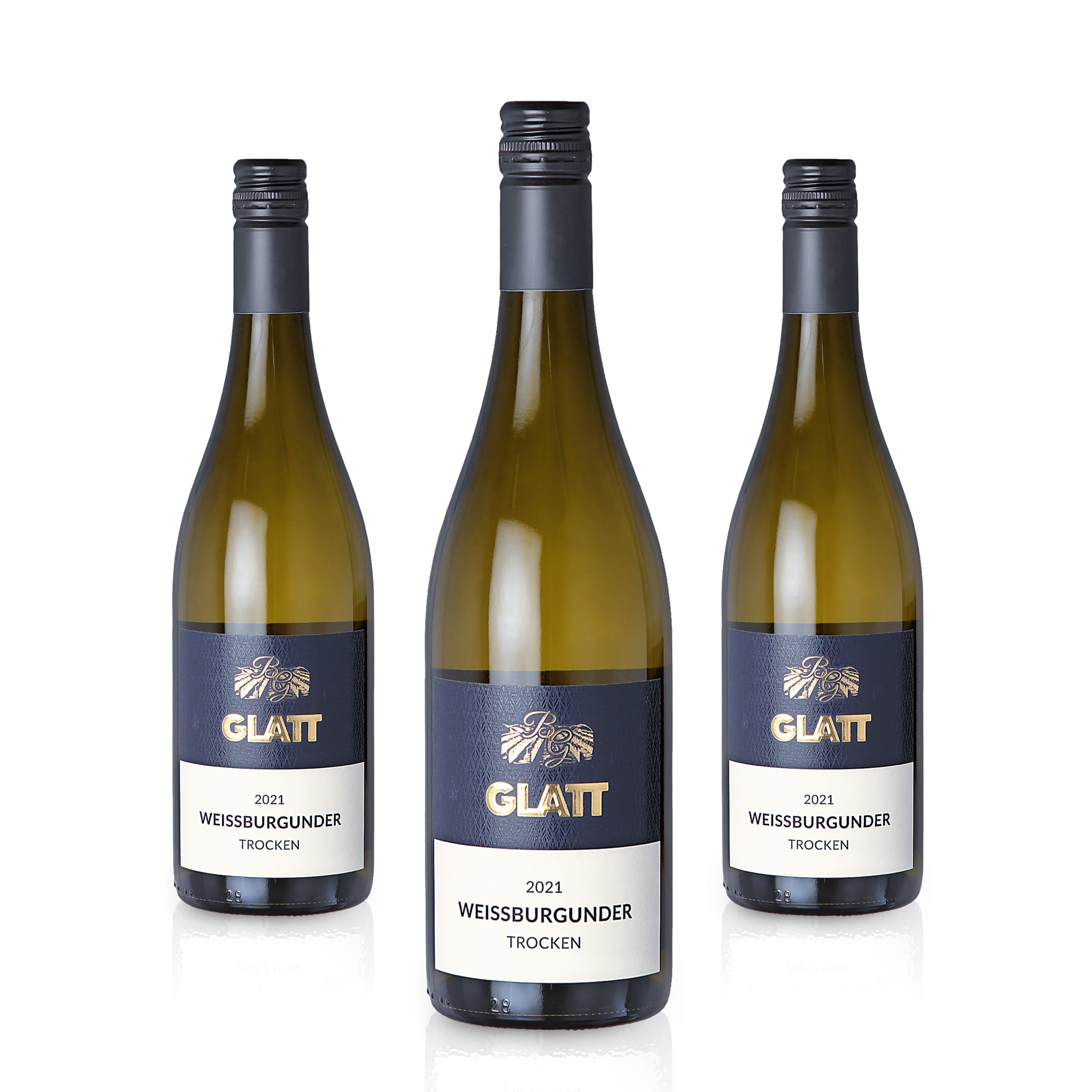 2021 Weißburgunder Weißwein trocken • GLATT • Qualitätswein vom Kaiserstuhl/Baden, Deutschland