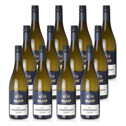 2021 Weißburgunder Weißwein trocken • GLATT • Qualitätswein vom Kaiserstuhl/Baden, Deutschland