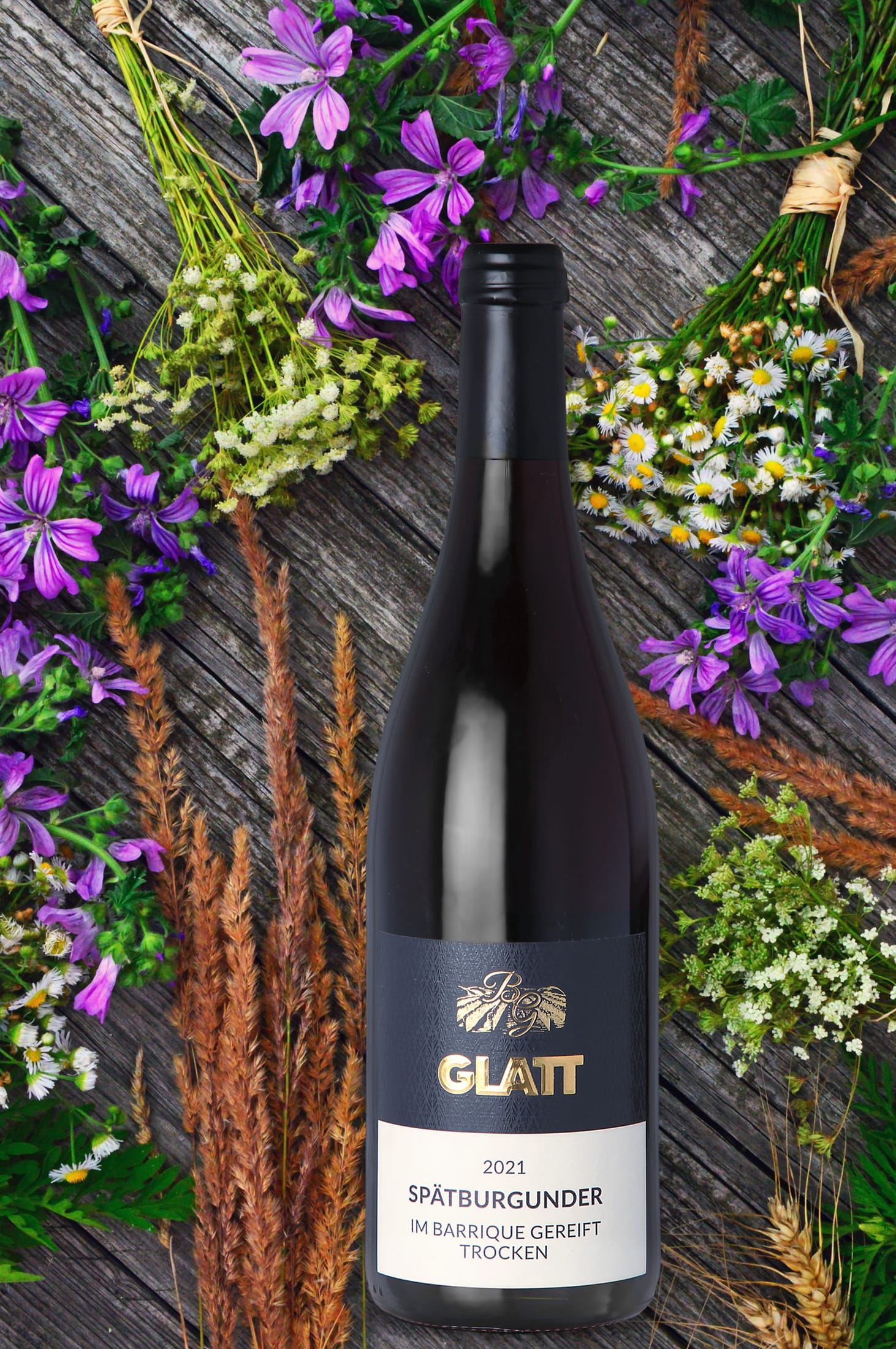 2021 Pinot Noir Barrique Dry Red Wine • GLATT • Quality Wine from Kaiserstuhl/Baden, Germany