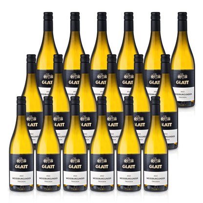 2022 Weißburgunder Weißwein trocken • GLATT • Qualitätswein vom Kaiserstuhl/Baden, Deutschland
