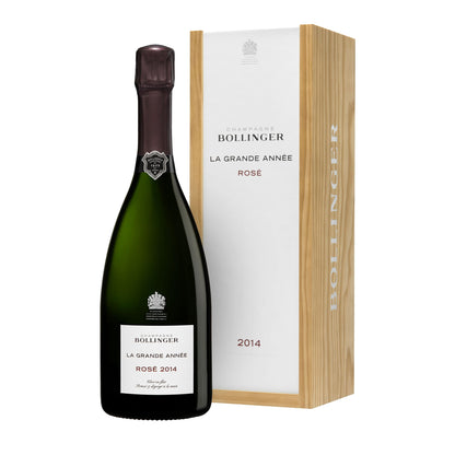 Bollinger La Grande Année Rosé 2014 in Wooden Box 750 ml