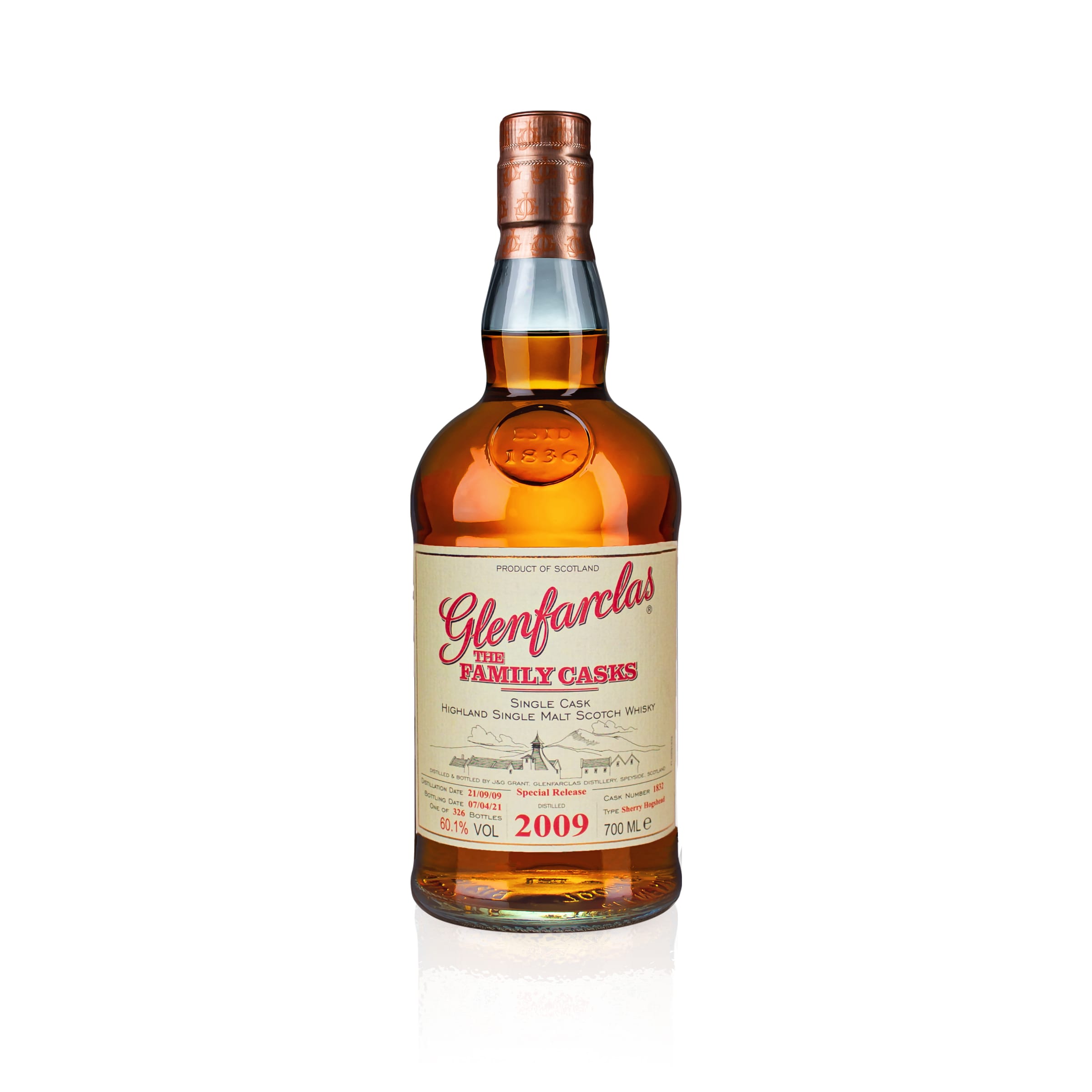 Glenfarclas Vintage 2009 · The Family Casks Series · 60.1% vol. #1832