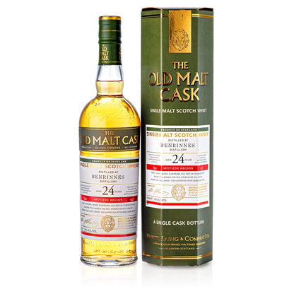 1 Flasche Benrinnes 24 Jahre Hunter Laing Old Malt Cask mit Geschenkverpackung