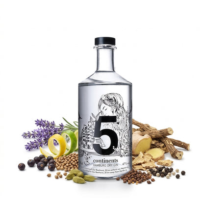 5 Continents – Hamburg Dry Gin · 0,7 L · 47 % vol.