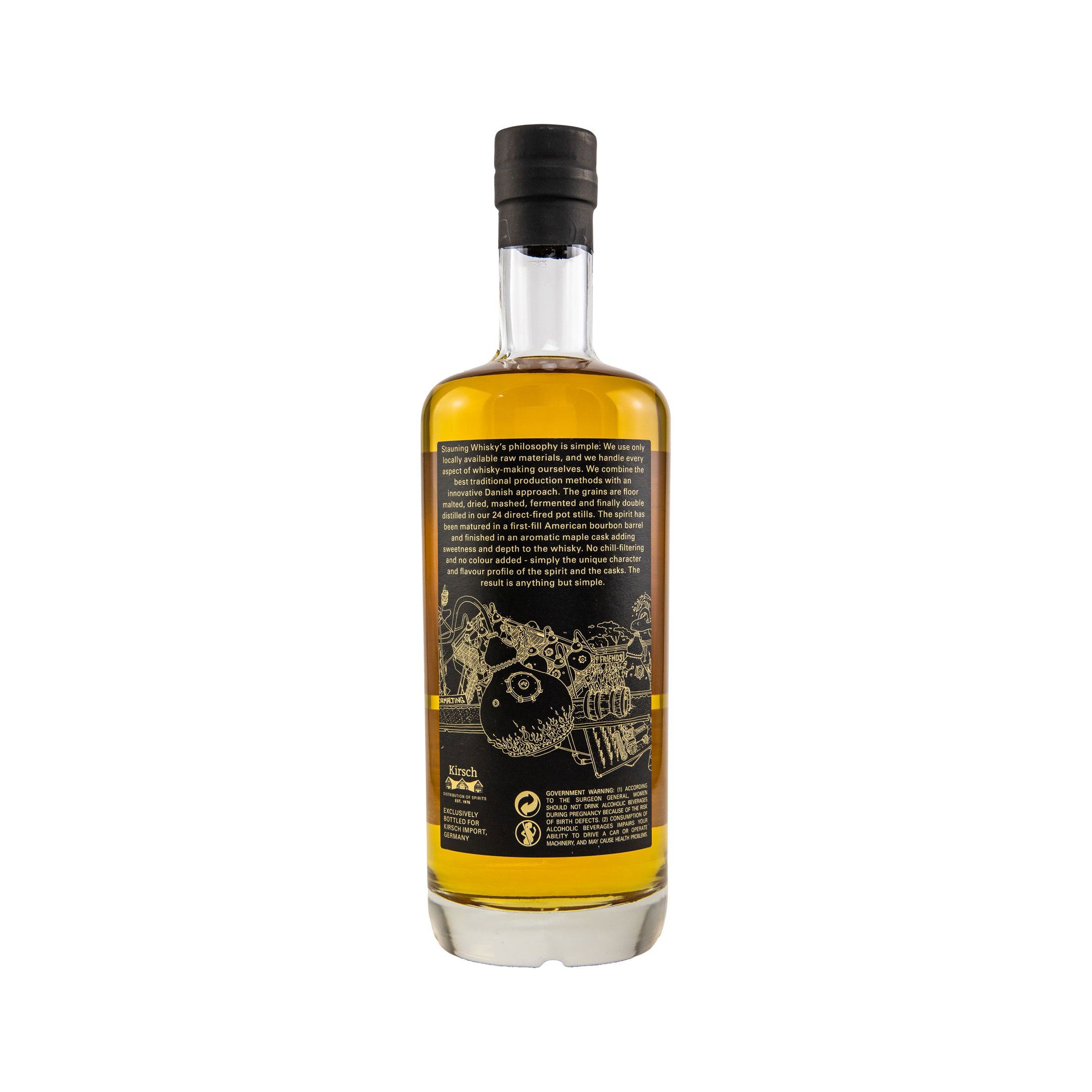 Stauning Danish Whisky - Barley 2017/2022 – Maple Syrup Cask Finish - Exclusively bottled for Kirsch Import