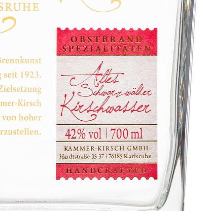 Aged Black Forest Cherry Brandy - Fruit Brandy - Kammer-Kirsch Distillery