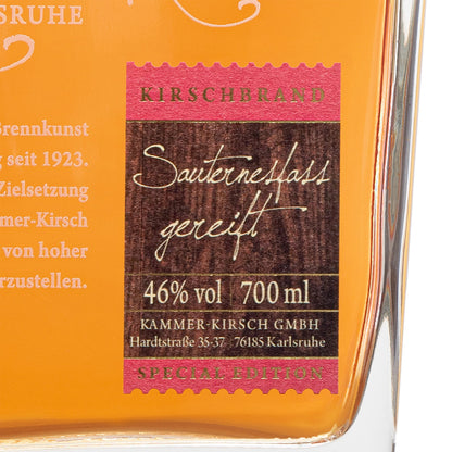 Cherry brandy aged in Sauternes casks - Gourmet fruit brandy - Kammer-Kirsch Distillery