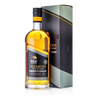 M&H Elements Peated Single Malt Whisky in Gift Box