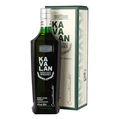 Kavalany - Concertmaster Port Cask Finish Taiwan - Single Malt Whisky 40% Vol. 0.5l in Gift Box