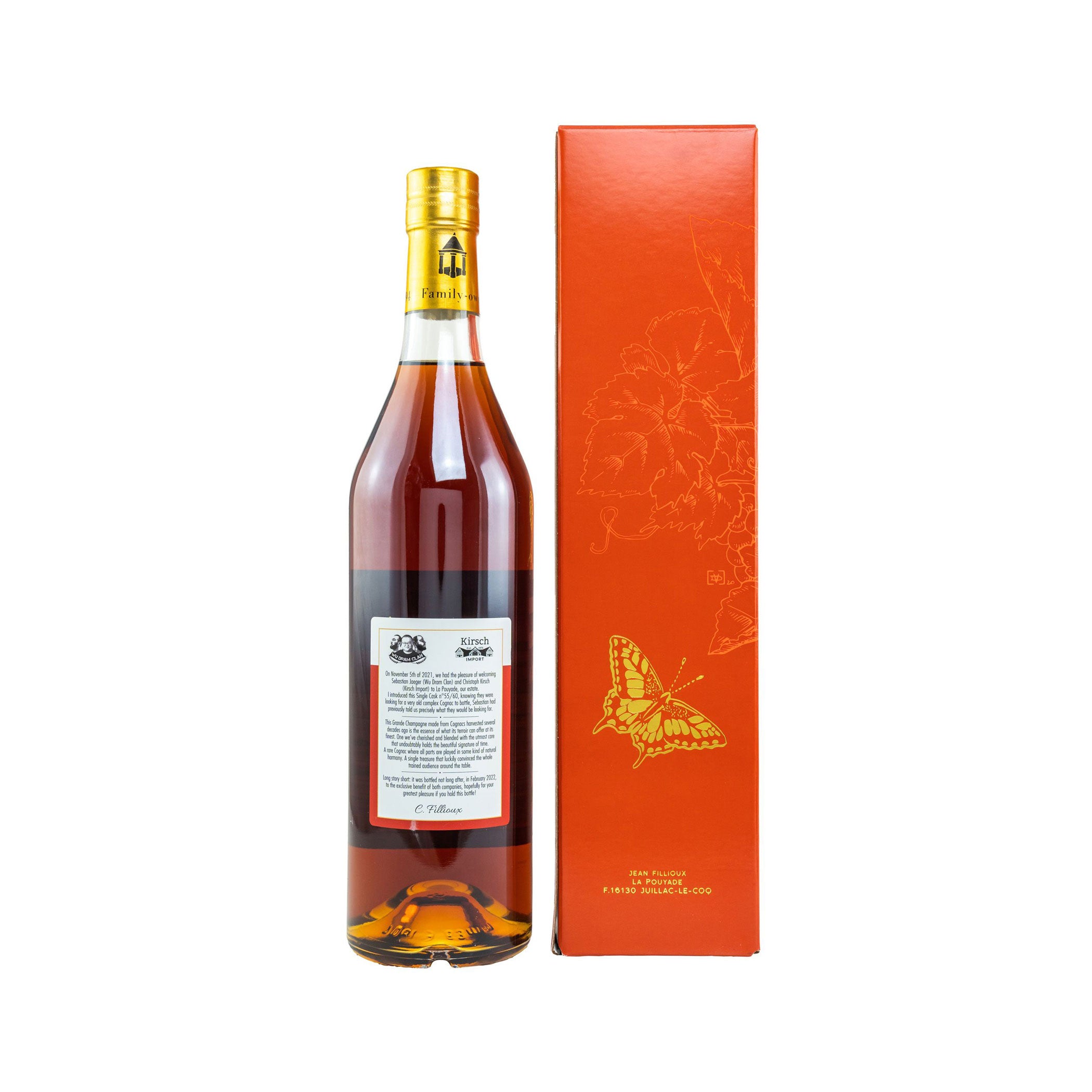 Jean Fillioux Cognac Grande Champagne Lot 55/60 Kirsch Import & Wu Dram Clan
