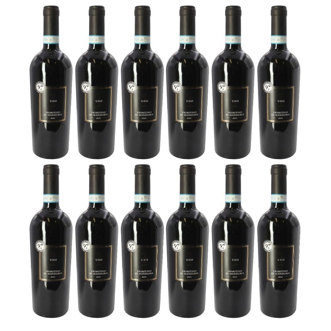 Masseria La Volpe Uno Primitivo di Manduria 2024 12 Flaschen Rotwein 0,75L 14% vol