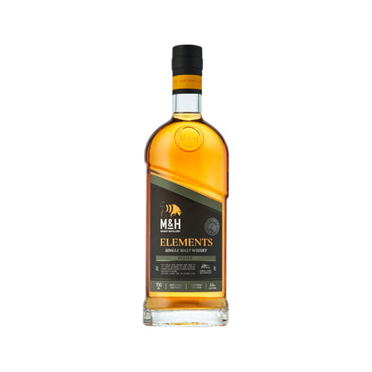 M&H Elements Peated Single Malt Whisky in Gift Box
