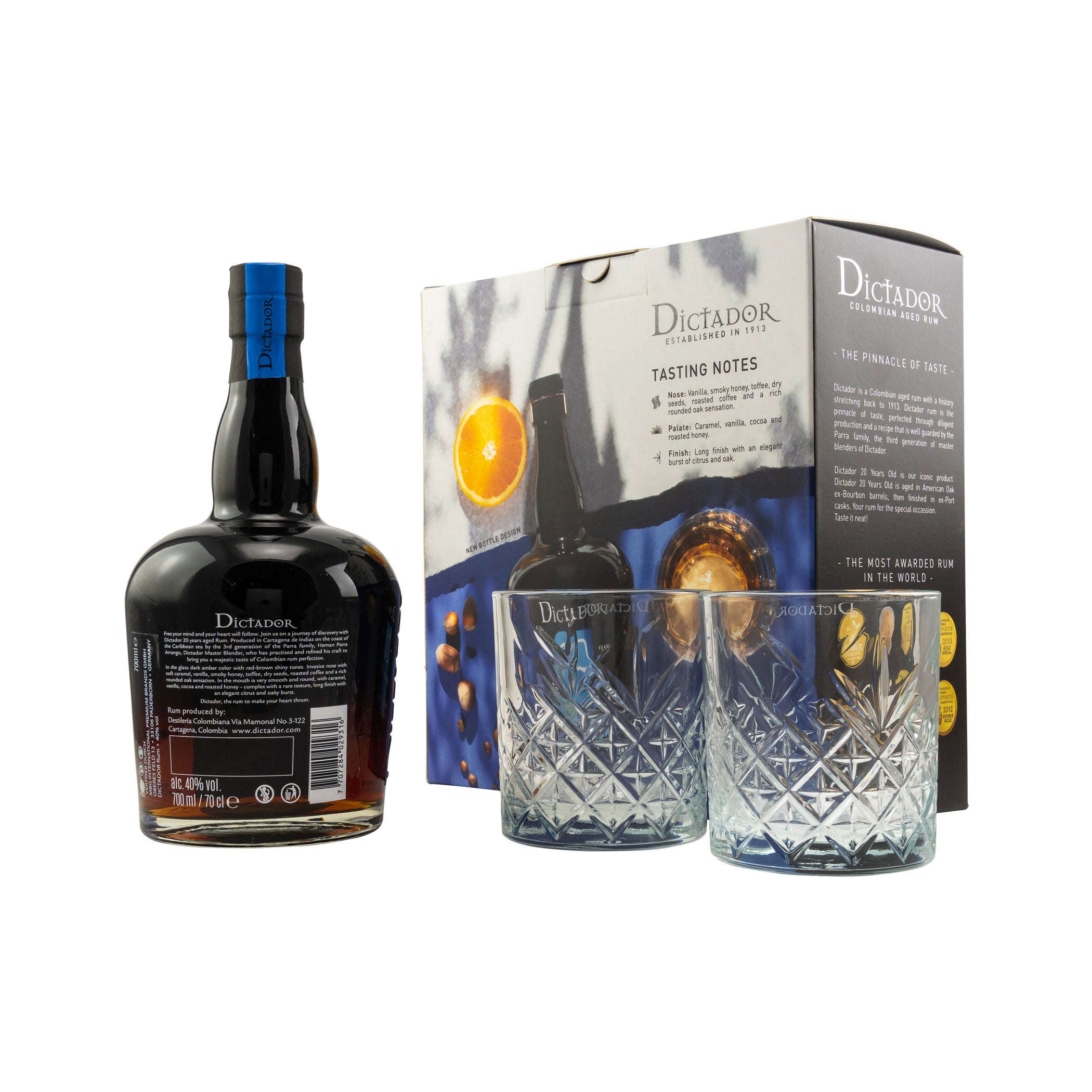Dictador 20 y.o. + 2 Tumbler