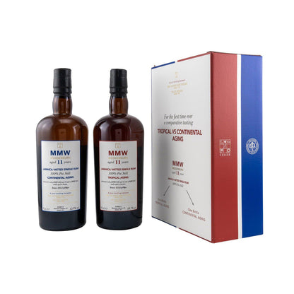 MMW Wedderburn 11 Years - Tropical vs Continental Aging - Comparative Tasting Set - 2 Bottles - Scheer Velier Main Jamaica Vatted Single Rum