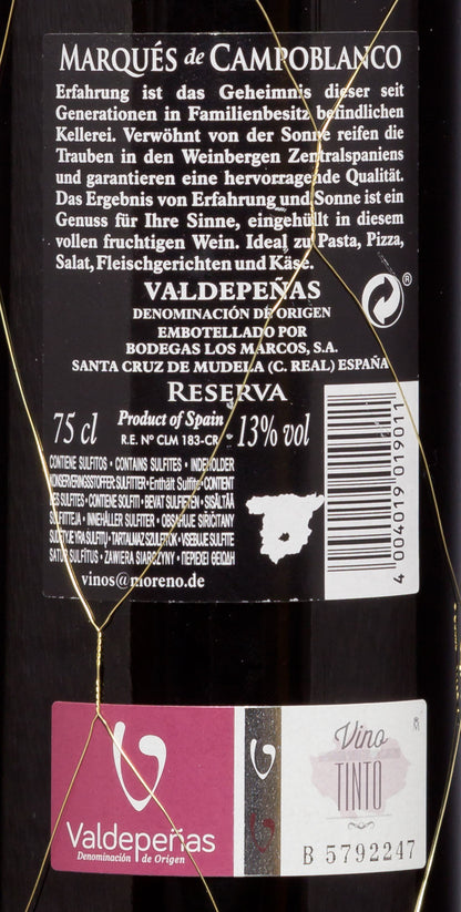 2008er Marqués de Campoblanco Reserva, Spanien - Bodegas Los Marcos