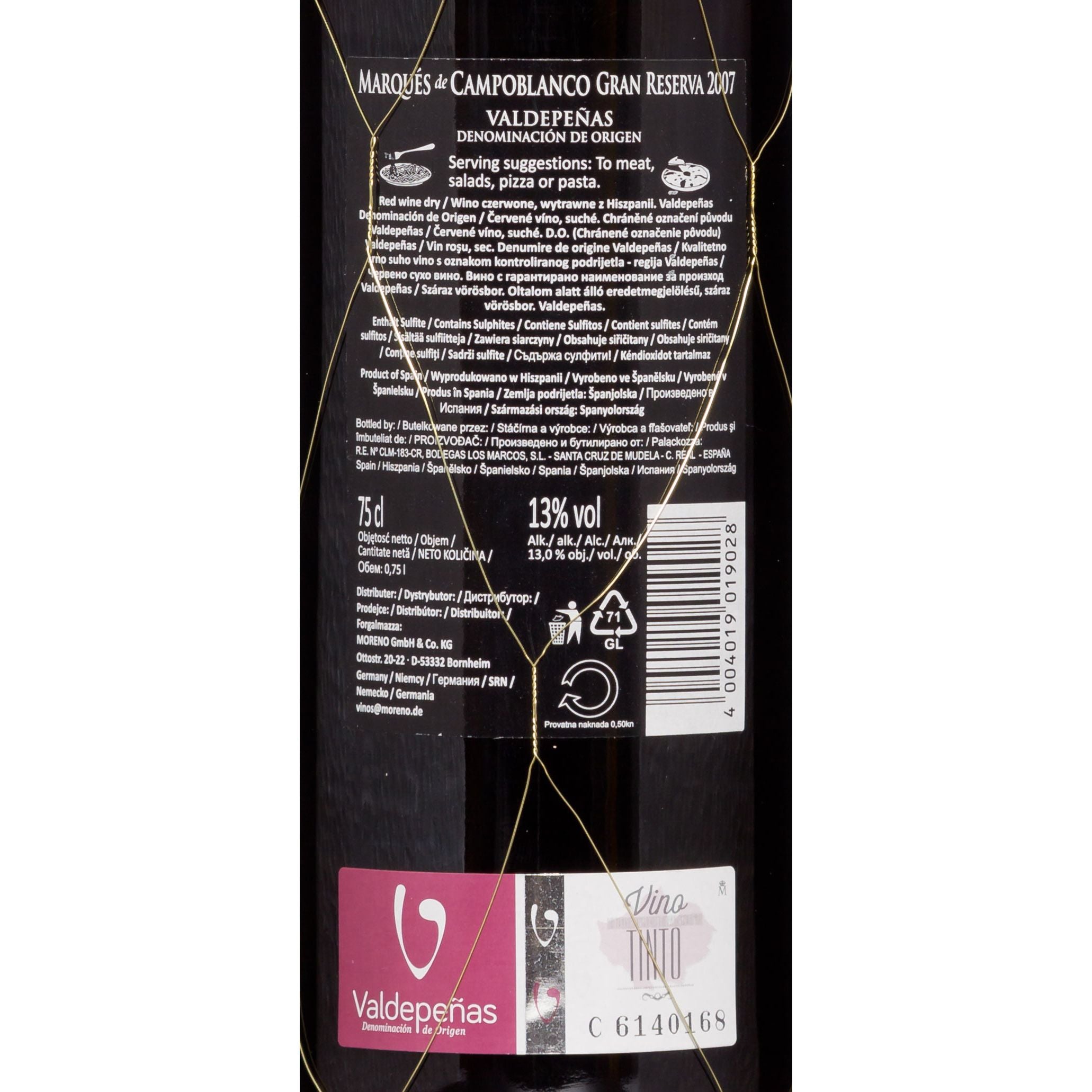 2007er Marqués de Campoblanco Gran Reserva, Spanien - Bodegas Los Marcos