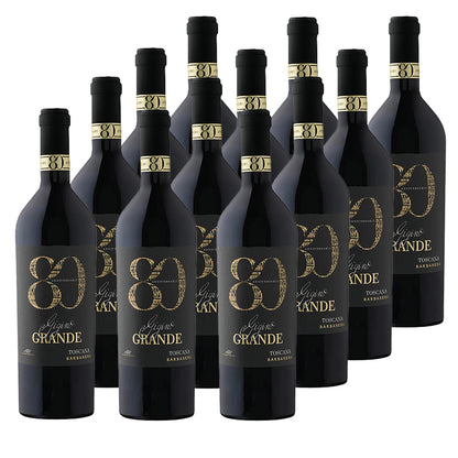 Barbanera Gigino 80 Anniversario 2022 12 Flaschen Rotwein 0,75L 14% vol