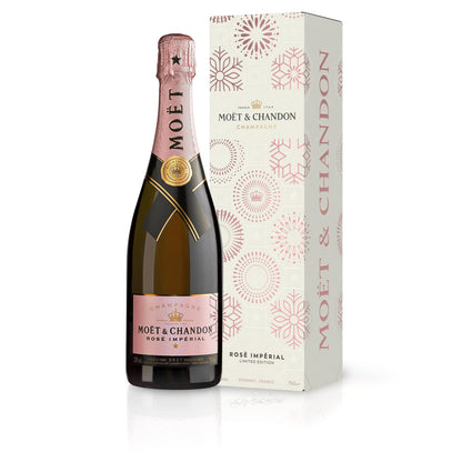 Moët & Chandon Rosé Impérial Champagner in Weihnachtsgeschenkbox
