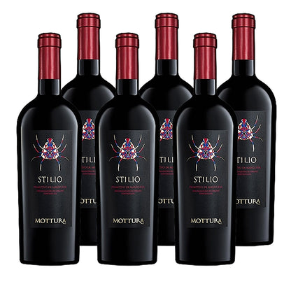 Mottura Stilio Primitivo di Manduria DOC 2023 trocken Apulien Süditalien (6 x 0,75L)