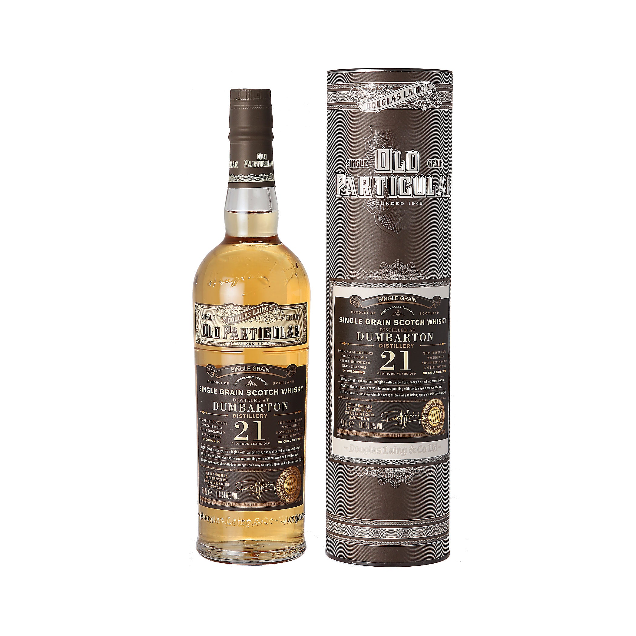 Dumbarton 21 Years 2000/2022 - Douglas Laing Old Particular with Gift Box