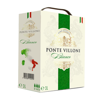 Bag-in-Box Italian White Wine Sweet BiB 3L - Ponte Villoni, Italy