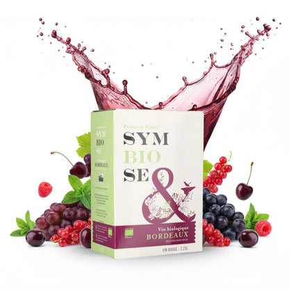Symbiose Organic Bordeaux AOP Dry Red Wine - Cabernet Sauvignon Merlot Bag-in-Box 2.25 l