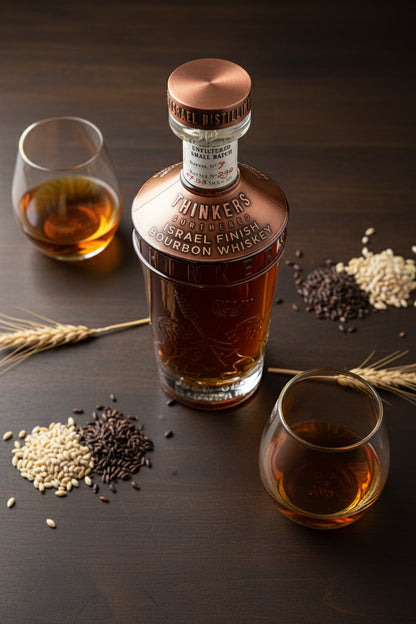 Thinkers Dew of B'Dolah Bourbon Whiskey - 700ml, 47% vol – Flavors of Vanilla, Toffee & Chocolate