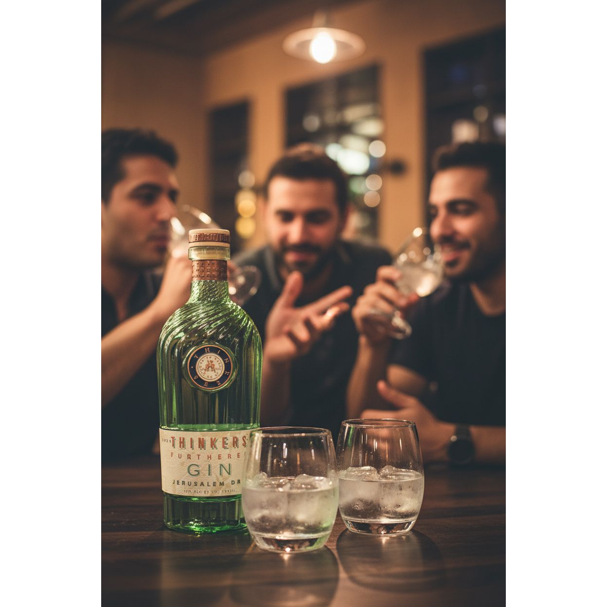 Thinkers Premium Jerusalem Gin - Handgefertigt mit Botanicals – 700ml, 42% vol