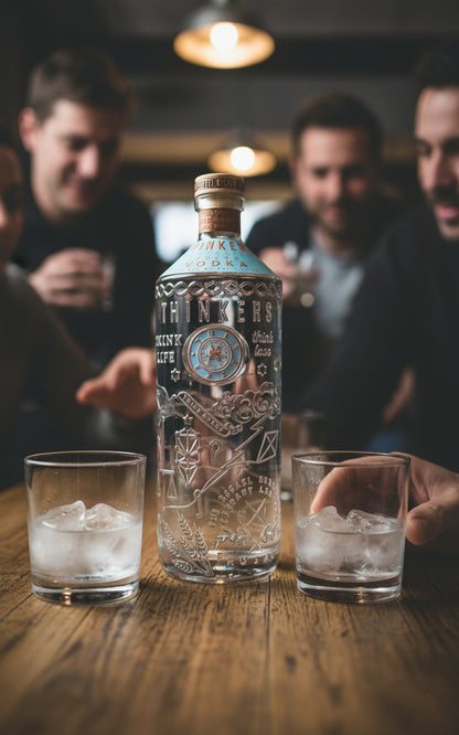 Thinkers Vodka 40-60 - velvety smooth premium vodka made from red winter wheat - 1000ml, 40% vol