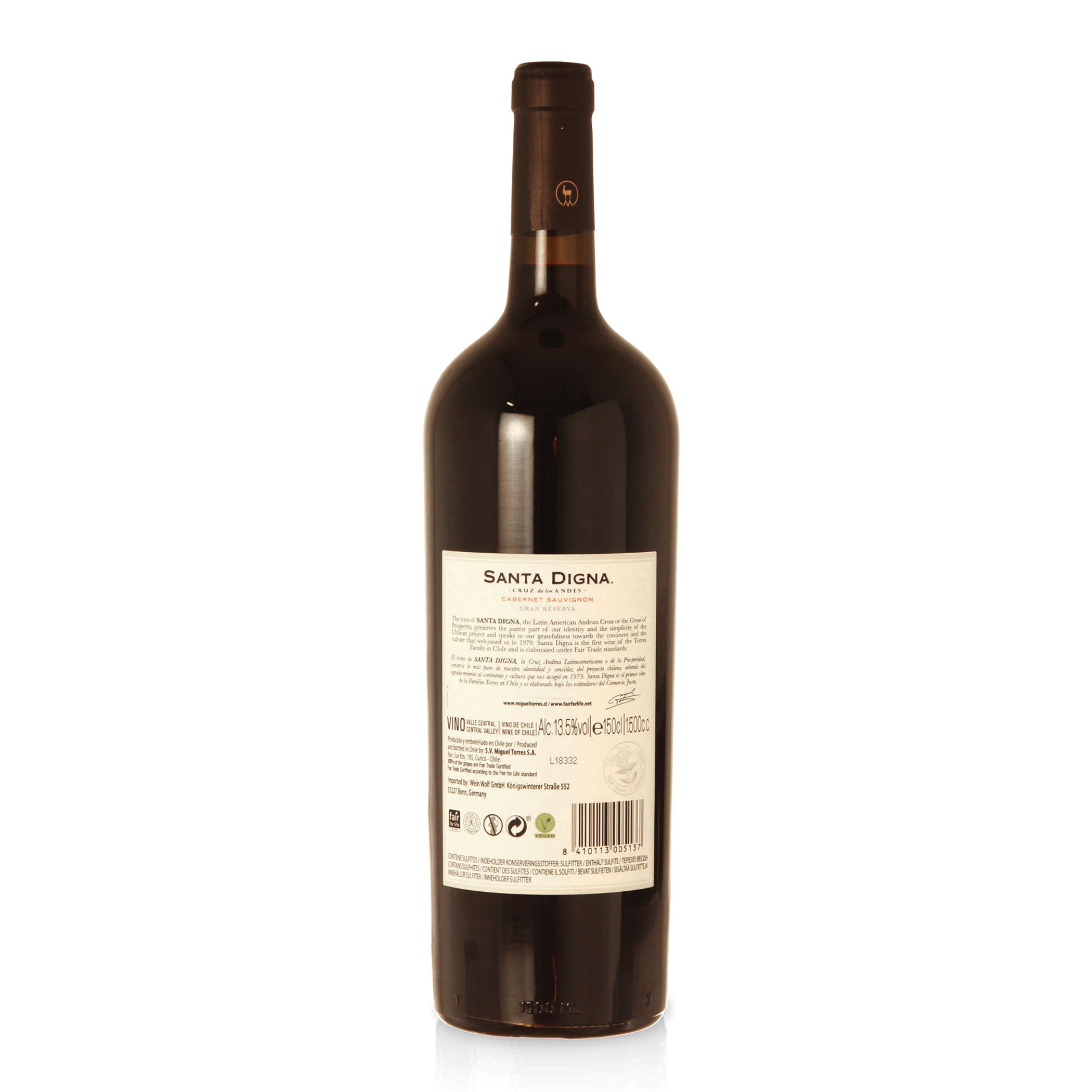 2017 Santa Digna Cabernet Sauvignon Reserve Magnum - Miguel Torres