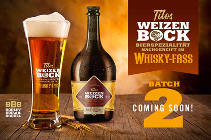Tilos Weizen-Bock - Batch 2- Bier finished in einem North of Scotland 1973-Cask - 9,5%Vol - 0,75l