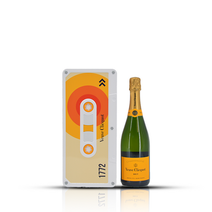 Rarität: Champagne Veuve Clicquot Brut Yellow Label 0,75L - Retro Cassette-Edition